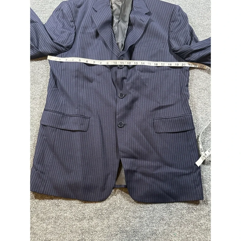 Daniel Cremiux X Loro Piana Mens Suit 40R Blazer 33x31 Slacks Blue Pinstripe